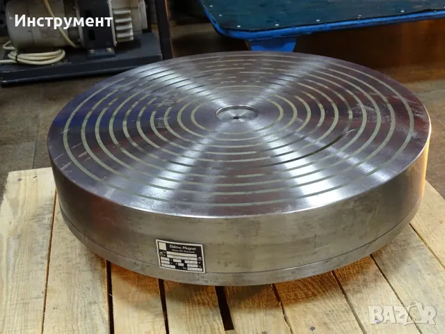 Магнитна маса кръгла Elektro-Magnet C 500 electromagnetic table VEB TGL10272, снимка 8 - Резервни части за машини - 49027323