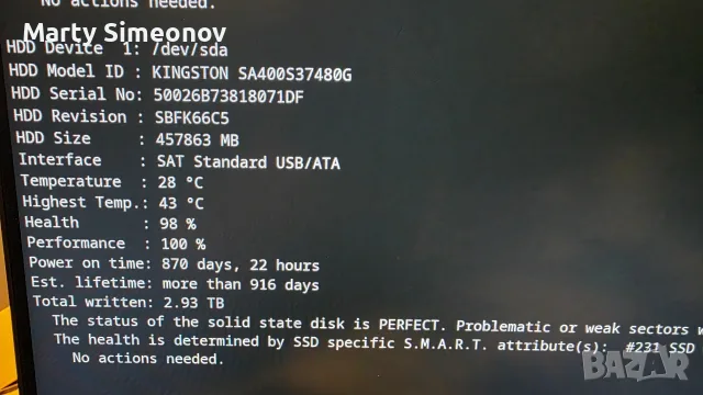 Kingston SSD 2.5 480GB, снимка 3 - Твърди дискове - 55751694