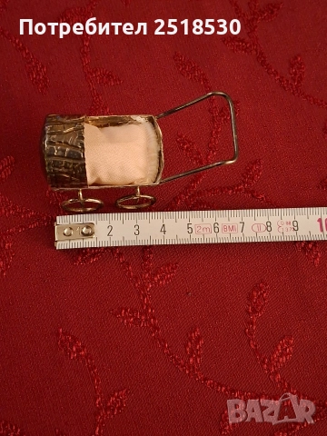 Сребърна миниатюрна количка, снимка 7 - Антикварни и старинни предмети - 52806850