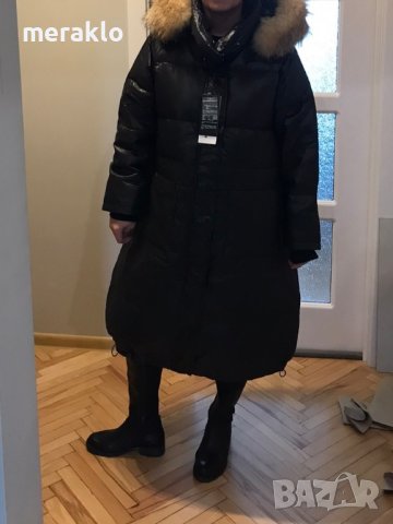 тотално намаление-Овърсайз от 330лв., ново, уникално яке, парка с гъши пух и естествен косъм , снимка 11 - Якета - 40032661
