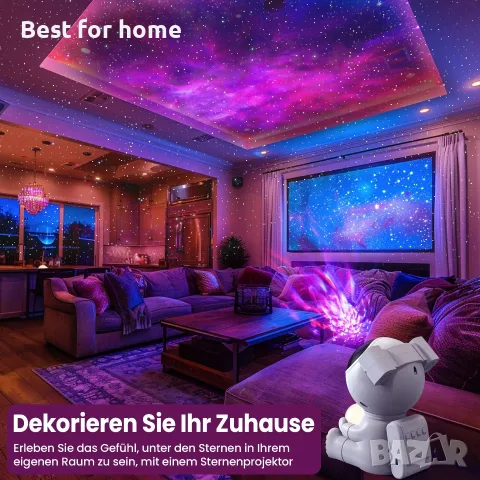 LED нощна лампа, LED звездно небе, лампа за проектор Galaxy, въртяща се на 360°, снимка 2 - Лед осветление - 55833193