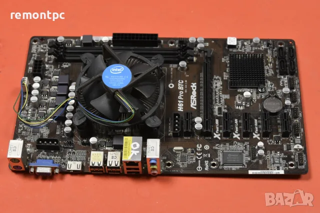Дънна платка ASROCK H61 PRO BTC /LGA1155 + Pentium G620 + Cooler
