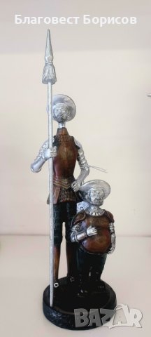Статуетка Дон Кихот и Санчо Панса фигура 24см, снимка 4 - Статуетки - 39847073
