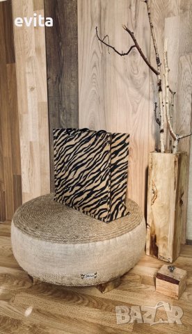 Табуретка/пуф. Ръчна изработка!, снимка 11 - Дивани и мека мебел - 33842705