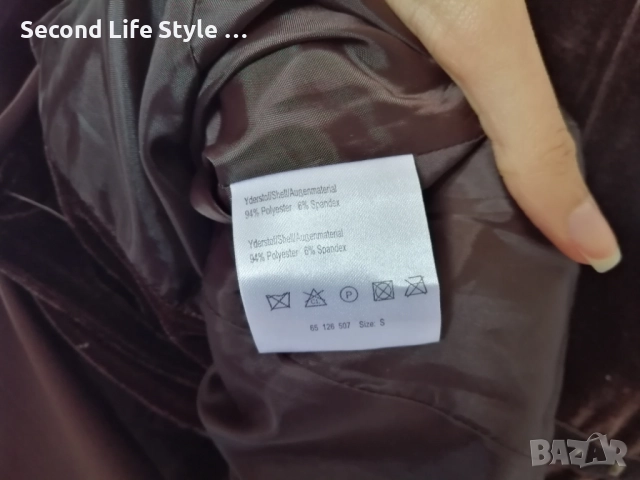 Стиймпънк дамска кадифена рокля/туника с капси и копчета р-р M, снимка 13 - Рокли - 52958780