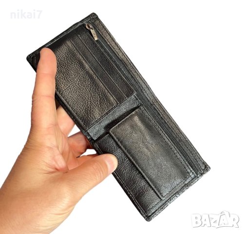 мъжки портфейл функционален има джоб за монети с тик так копче, снимка 3 - Портфейли, портмонета - 42115475