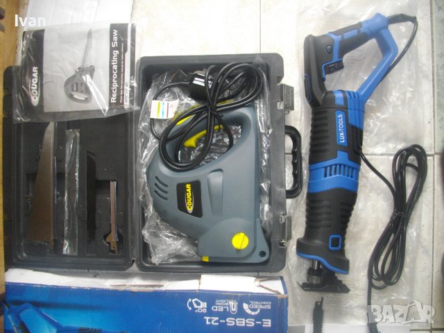 Нов Саблен/Реципрочен Трион-COUGAR-4 Ножа-600 Вата-Пълен Комплект-Куфар/Нов Немски 900Вата-LUX TOOLS, снимка 2 - Други инструменти - 40582026