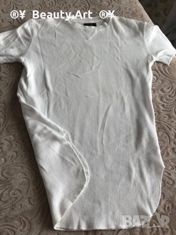 Мъжка бяла тениска ZARA , S/M, снимка 6 - Тениски - 29423592