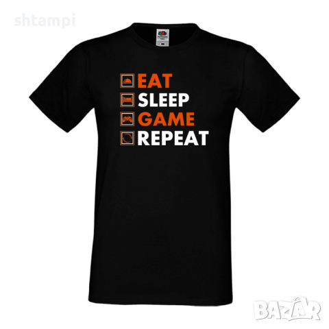 Мъжка тениска Game 5,Eat,Sleep,Game,Anime,Repeat,Ядене,Спане,Геймс,Подарък,Повторение,Празник,Игри, снимка 8 - Тениски - 36419188