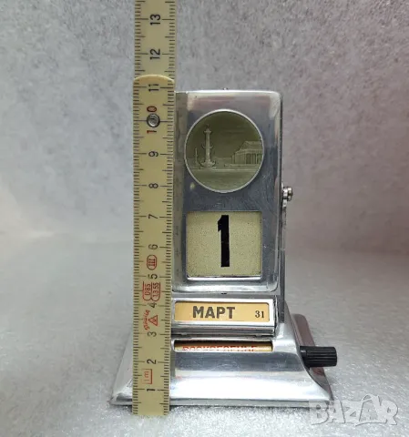 Настолен, метален, механичен, вечен Календар "Ленинград" СССР, 60-те години, снимка 11 - Антикварни и старинни предмети - 49452167