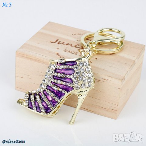 Луксозен ключодържател дамска обувка с висок ток и кристали, снимка 4 - Други - 29267170