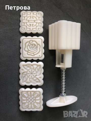 Квадратна преса за сладки с пълнеж - 2 модела - 4 приставки, снимка 4 - Форми - 44490795