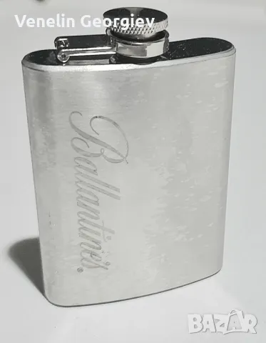 Малка джобна стоманена бутилка, за алкохол ,,Ballantine's" 4 oz/120мг.