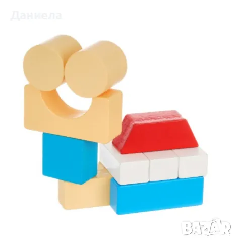 Комплект дървени блокчета, 120 части, снимка 5 - Конструктори - 48969694