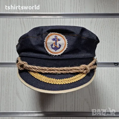Нова детска капитанска шапка Деним