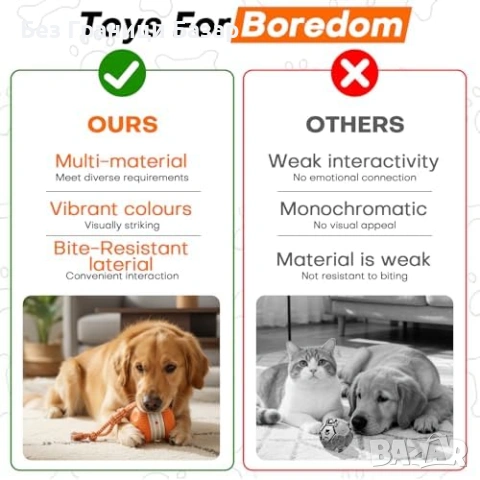 Нова Акумулаторна интерактивна топка за кучета котки с въже и сензор играчка, снимка 7 - За кучета - 54129118