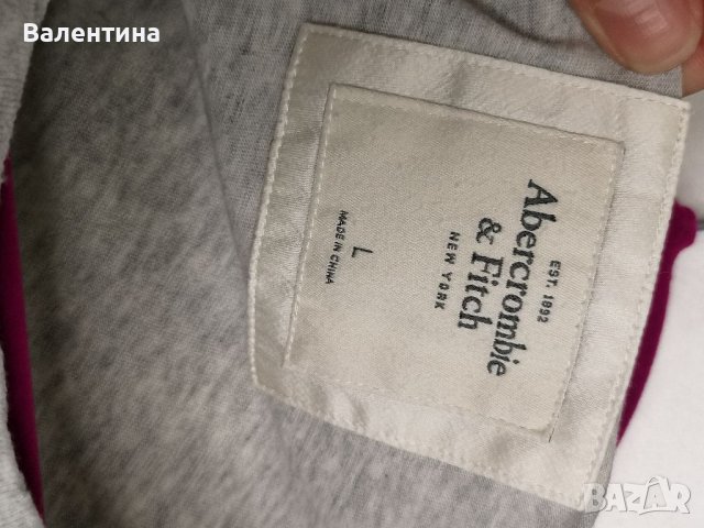 Разпродажба! Abercrombie & Fitch маркова дамска тениска, L, снимка 6 - Тениски - 38252311
