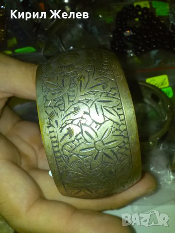 ПОСРЕБРЕНА РЪЧНО ГРАВИРАНА с НИЕЛО БРОНЗОВА ОСМАНСКА ВЪЗРОЖДЕНСКА СТАРА ГРИВНА 45944, снимка 3 - Колекции - 29629973