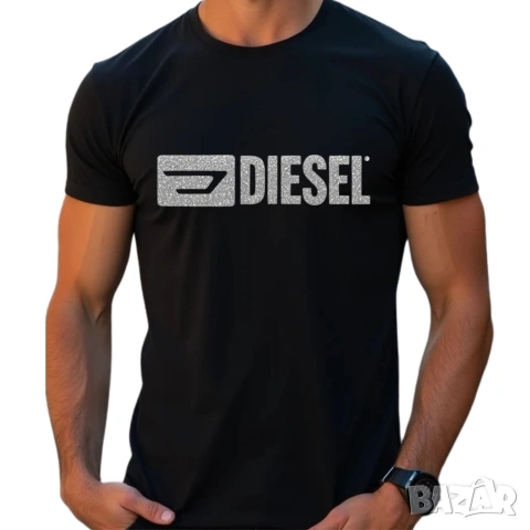 Diesel/Дизел мъжка, дамска, детска фланелка, памучна тениска, черно, бяло, зелено, щампа