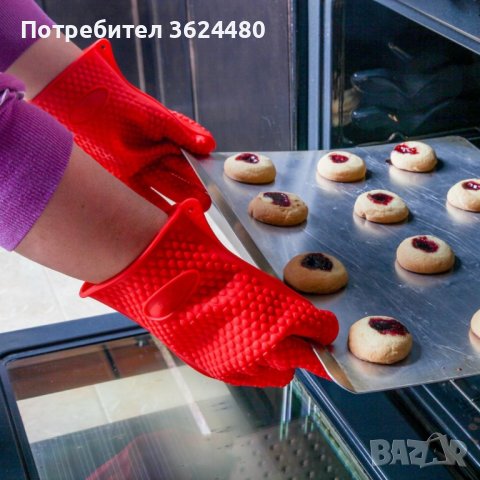 Силиконова ръкавица за горещо с 5 пръста Силиконова ръкавица за горещо с 5 пръста Силиконова ръкавиц, снимка 4 - Прибори за хранене, готвене и сервиране - 39955230