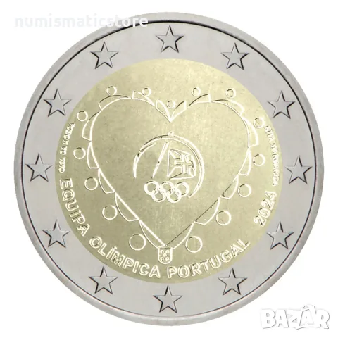 2 евро Португалия 2024 Олимпийски отбор UNC