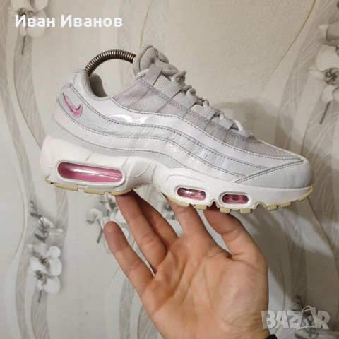 оригинални маратонки  NIKE AIR MAX 95 SE Pink White  номер 39, снимка 18 - Маратонки - 40672613