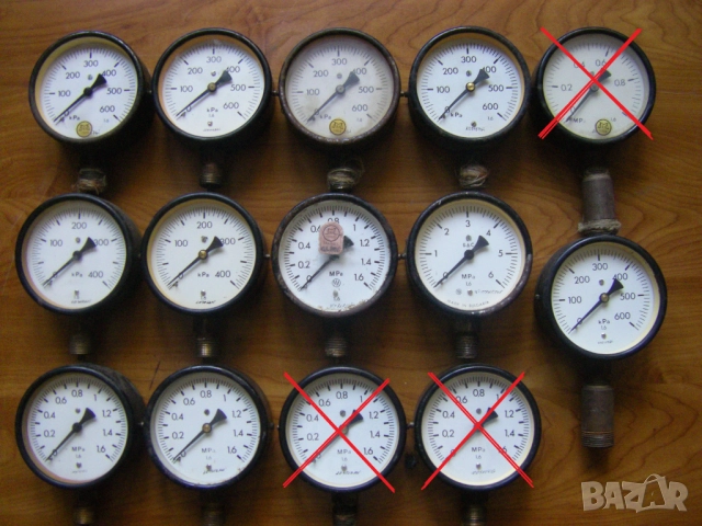 Промишлени манометри Ф100мм с различни обхвати , снимка 2 - Други машини и части - 47121028