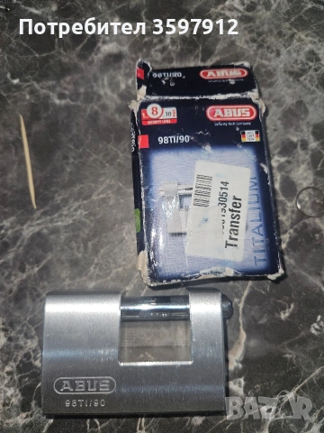 Катинар ABUS 98TI/90 TITALIUM™ Monobloc Padlock, снимка 2 - Други стоки за дома - 53313045