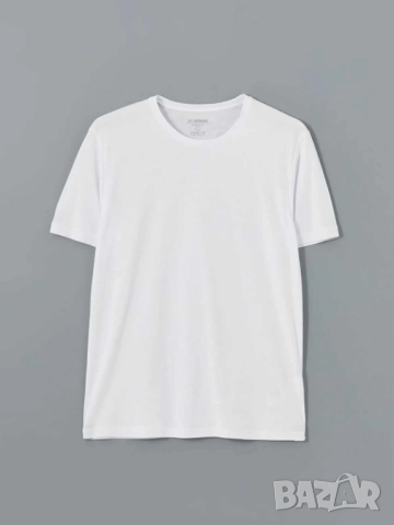 Мъжка тениска LC Waikiki, 50% памук, 50% модал, Бяла, XXL