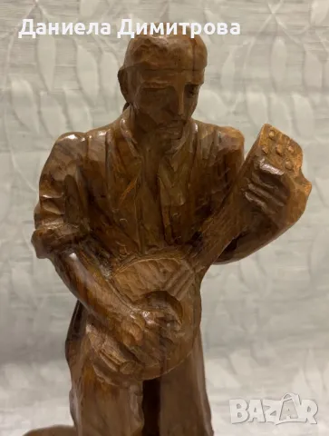 Дървена фигура на музикант, снимка 2 - Статуетки - 50435068