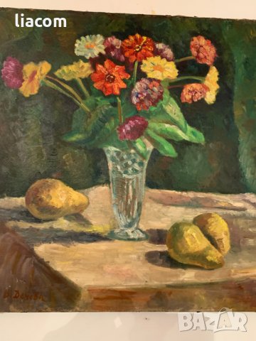 ВАНЯ ДЕЧЕВА масло/платно натюрморт, снимка 3 - Картини - 33871321