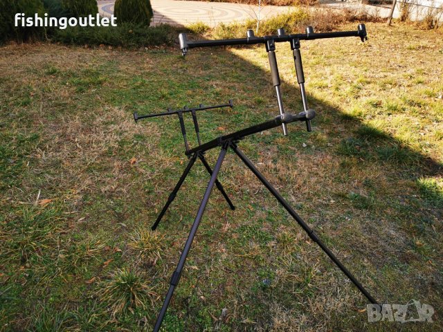 Шаранска стойка за до 5 въдици с телескопични крака с дължина до 133см, снимка 6 - Такъми - 39359856