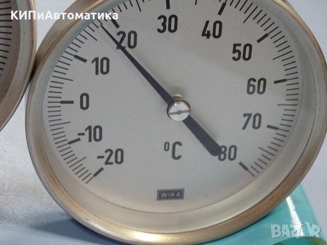 биметален термометър Wika thermometer ф100mm, 0/+400°C, -20/+80°C, L-80-230mm, снимка 4 - Резервни части за машини - 35181000