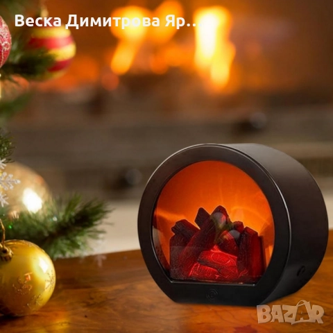 LED декоративна мини камина с имитация на пламък, снимка 4 - Декорация за дома - 52282376