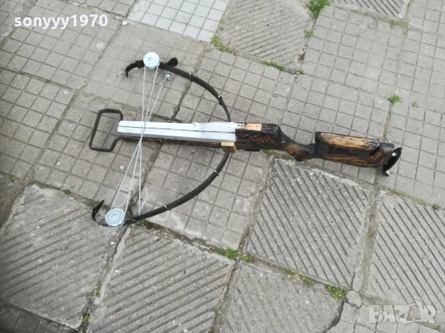 арбалет дърво/метал-84х52см-антик 0903211756, снимка 2 - Антикварни и старинни предмети - 32098168