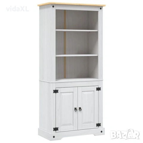 vidaXL Бюфет, мексикански бор, стил Корона, бял, 80x40x170 cм(SKU:282624)