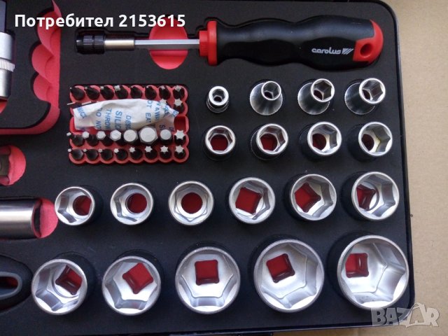 carolus gedore гедоре slim 1/4 и 1/2 77 части камъни вложки битове комплект, снимка 10 - Куфари с инструменти - 42303610