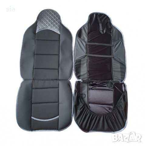 Калъфи за седалки, универсални, 2бр., сиви, снимка 4 - Аксесоари и консумативи - 37857873