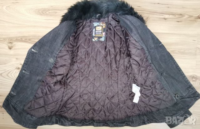Дамско зимно  яке KILLER LOOP, size S, дънков плат, с подвижна яка от еко кожа, ,много запазено, снимка 4 - Якета - 27419978
