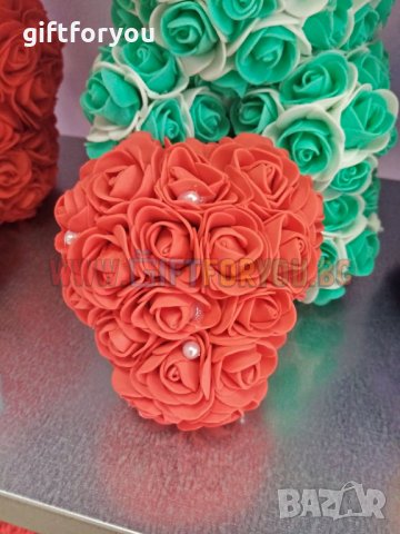 Луксозни Сърца от Вечни Рози в Различни Цветове Подарък за Влюбени, снимка 2 - Романтични подаръци - 31564272