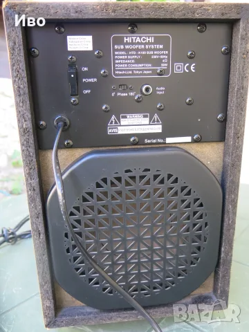 Активен субуфер Hitachi HTD-K150 (50W) – вграден усилвател, отличен бас, снимка 5 - Ресийвъри, усилватели, смесителни пултове - 55799950