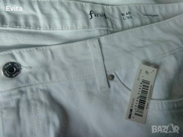 Find 40W/32L, 31W/32L,Мъжки бели дънки, нови, снимка 3 - Дънки - 31715868