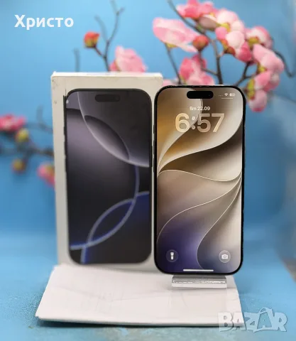 ГАРАНЦИОНЕН!!! Apple iPhone 16 Pro, 128GB, 5G, Black Titanium