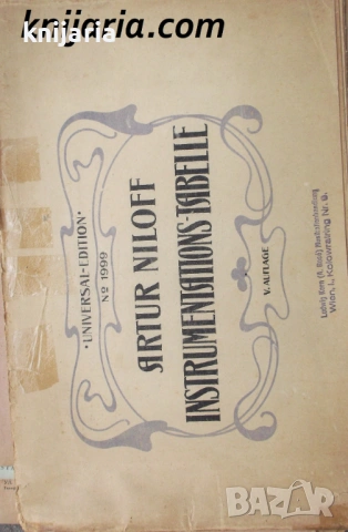 Instrumentations-Tabelle (Табло на музикалните интрументи)
