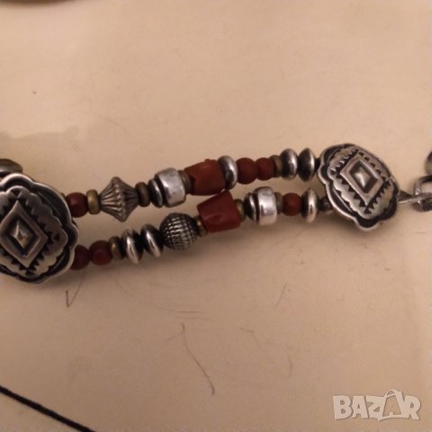 Сребърен часовник ,с естествен корал , снимка 7 - Дамски - 37452460