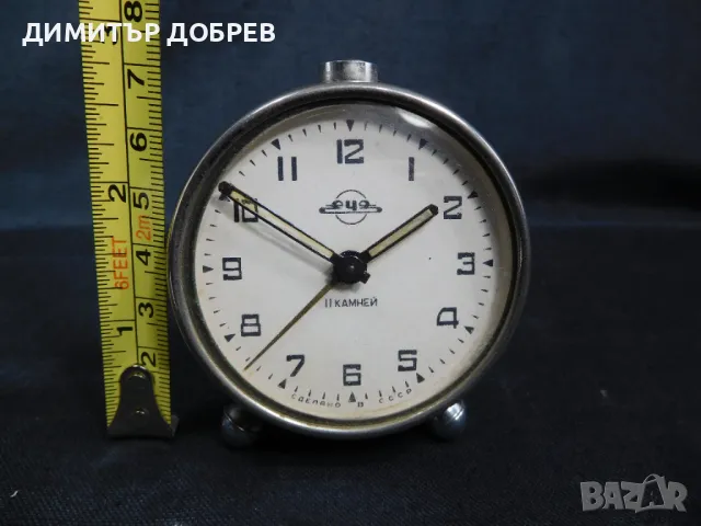 СТАР РЕТРО СОЦ СССР МЕХАНИЧЕН ЧАСОВНИК БУДИЛНИК ЕЧЗ, снимка 6 - Антикварни и старинни предмети - 49781242