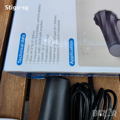 Дигитална стайна HDTV антена с вграден усилвател AN2034-001R, 4K/1080p, снимка 2 - Приемници и антени - 55978801
