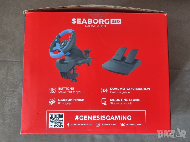  НОВ Геймърски волан с педали за компютър или конзола за игри, снимка 17 - Аксесоари - 51382500