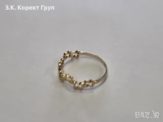 Дамски златен пръстен 14К 585 / 1,00 гр., снимка 10 - Пръстени - 55840980