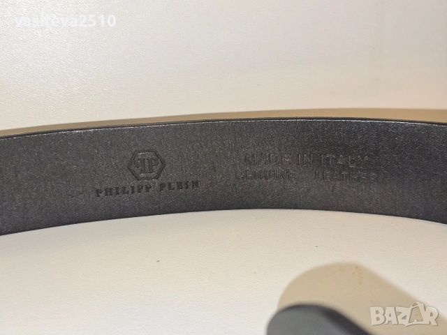 Philipp Plein оригинален мъжки колан от естествена кожа , снимка 5 - Колани - 53891114